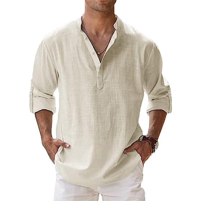 James Leinenhemd Herren Henley Beach