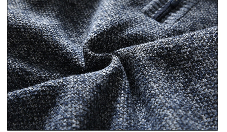 Titan Herren-Halbreißverschluss Pullover – Warmer Strickpullover
