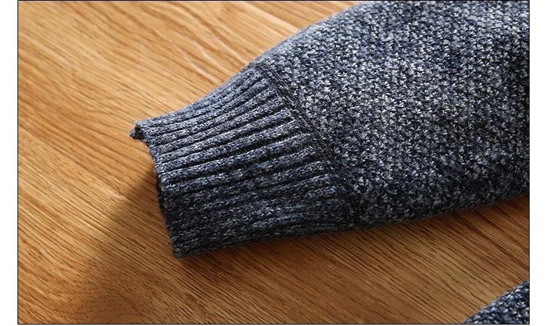 Titan Herren-Halbreißverschluss Pullover – Warmer Strickpullover