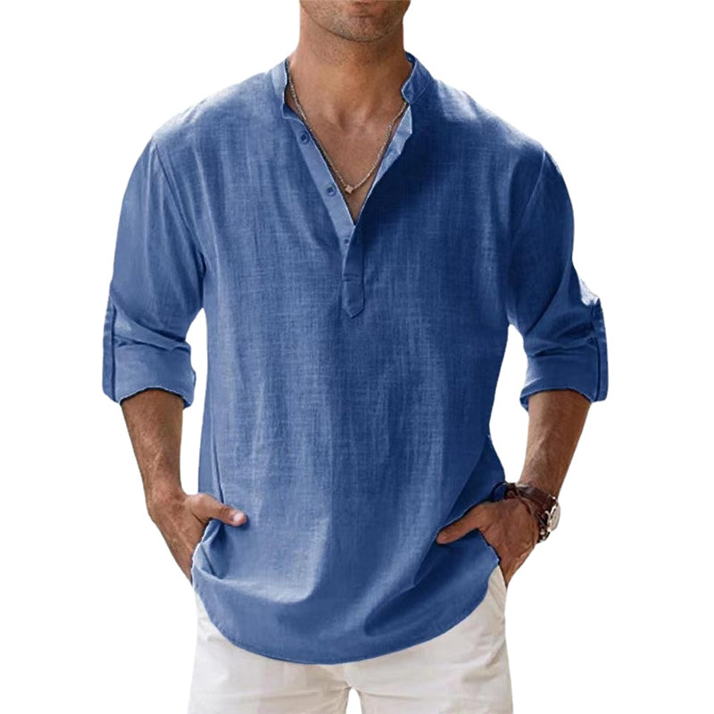 James Leinenhemd Herren Henley Beach