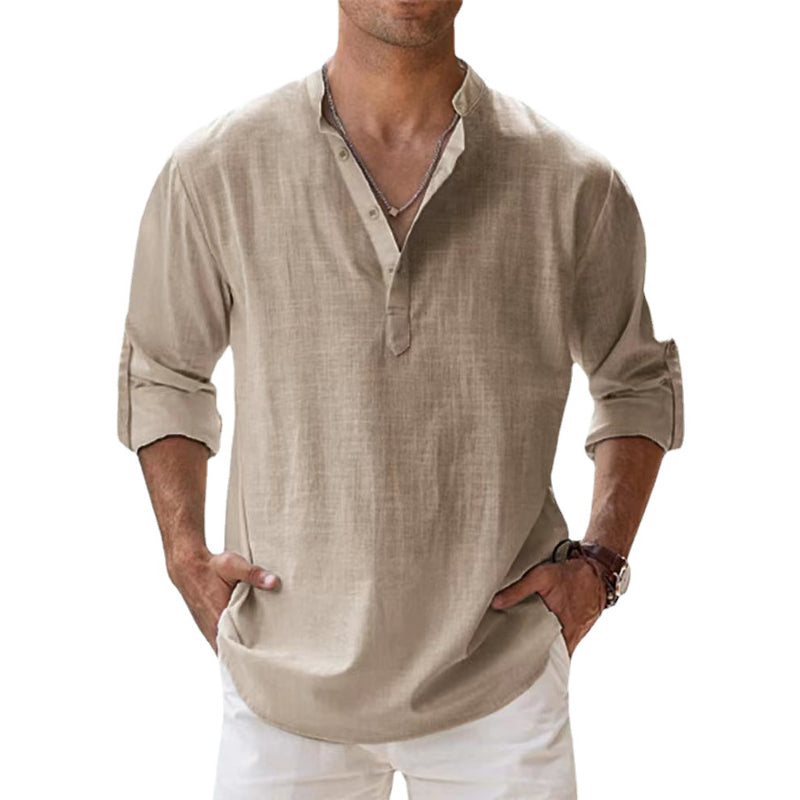 James Leinenhemd Herren Henley Beach