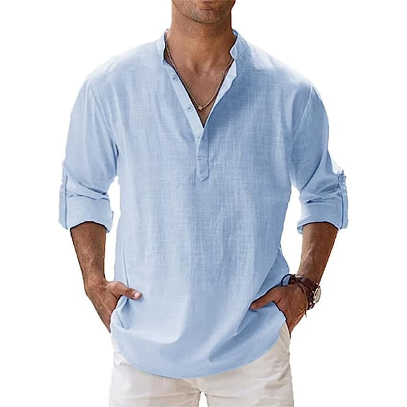 James Leinenhemd Herren Henley Beach