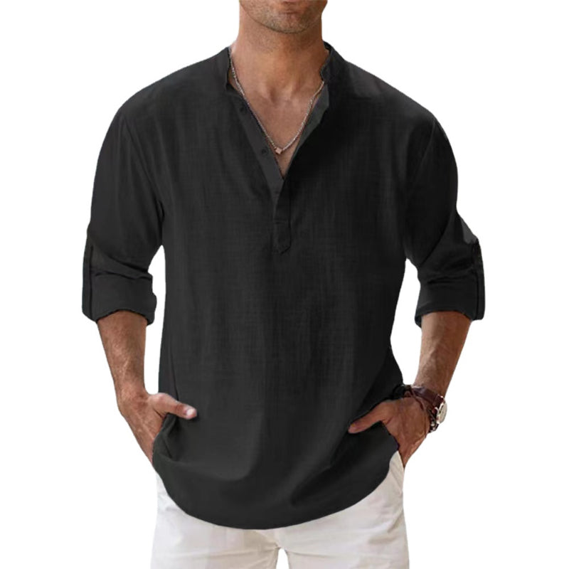 James Leinenhemd Herren Henley Beach