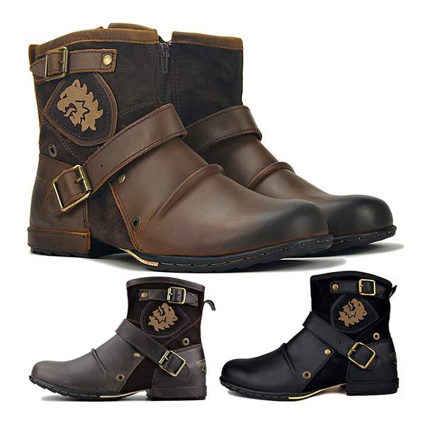 Vintage Männer Reißverschluss Stiefel