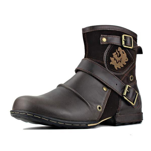 Vintage Männer Reißverschluss Stiefel