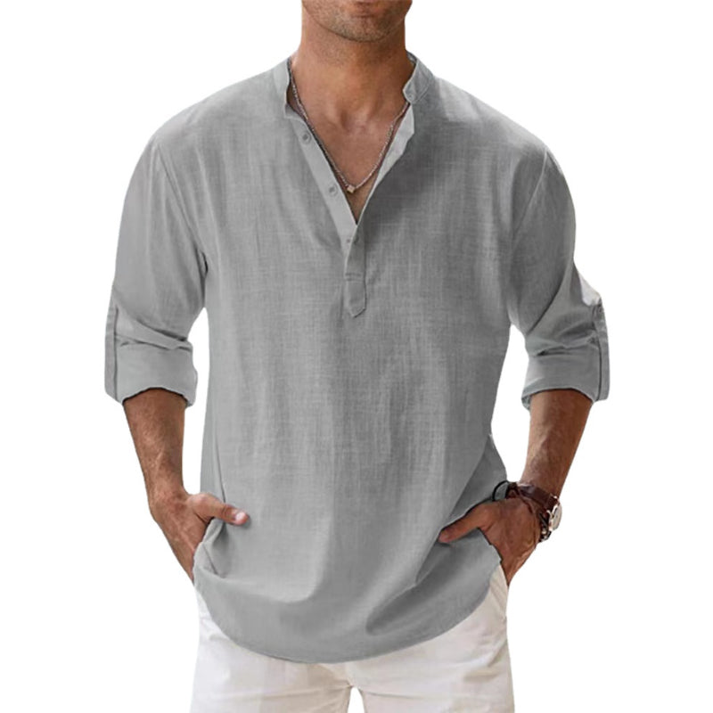 James Leinenhemd Herren Henley Beach