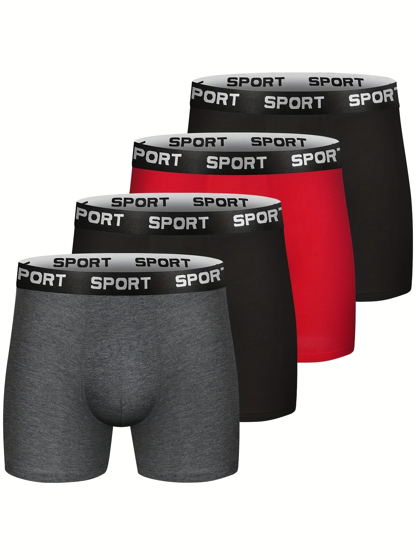 4 Stück bequeme Baumwoll-Boxershorts für Männer