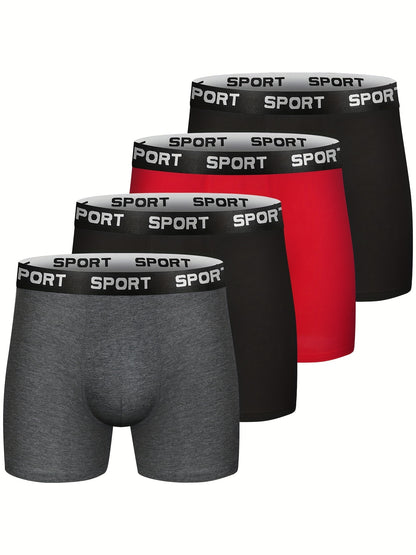 4 Stück bequeme Baumwoll-Boxershorts für Männer