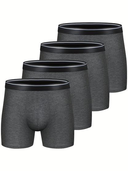 4 Stück bequeme Baumwoll-Boxershorts für Männer