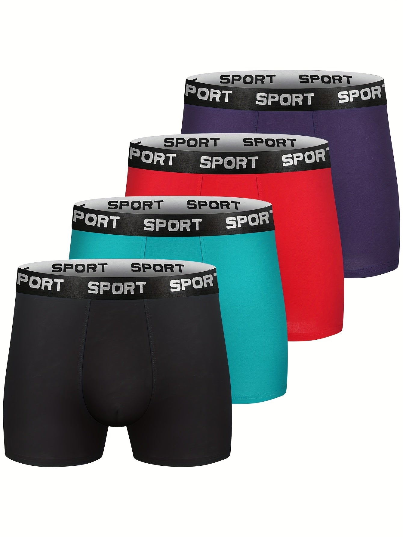 4 Stück bequeme Baumwoll-Boxershorts für Männer