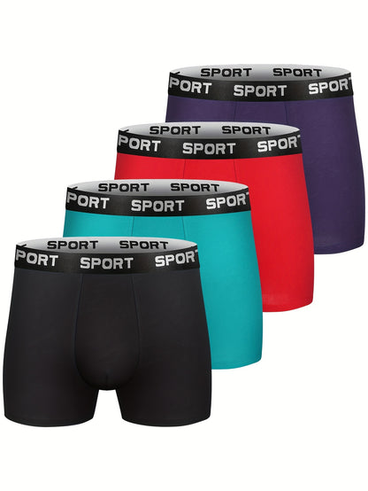 4 Stück bequeme Baumwoll-Boxershorts für Männer