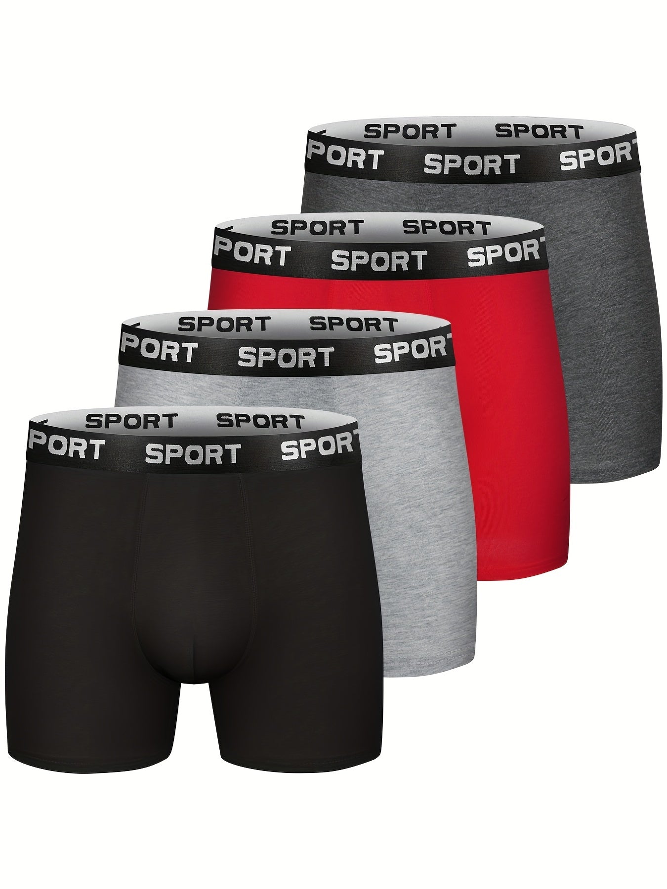 4 Stück bequeme Baumwoll-Boxershorts für Männer