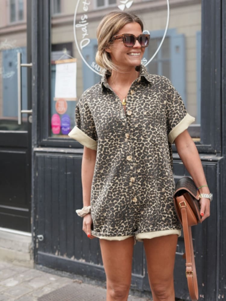 Mini Cheetah Printed Romper - Titan Wardrobe