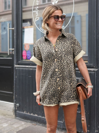 Mini Cheetah Printed Romper - Titan Wardrobe