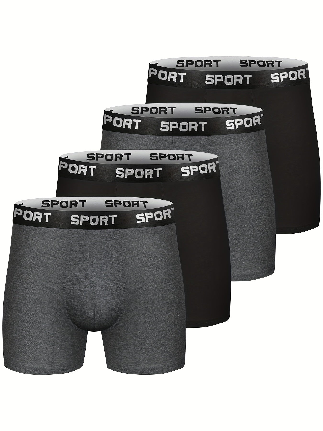 4 Stück bequeme Baumwoll-Boxershorts für Männer