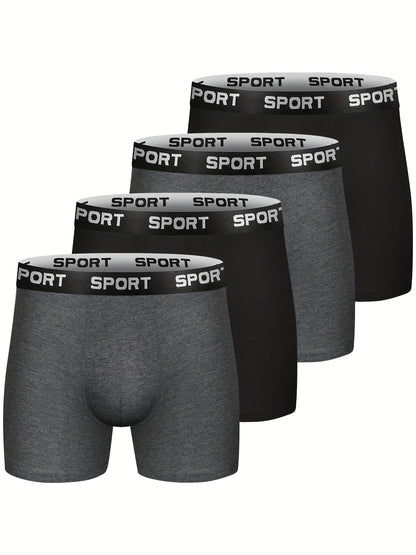 4 Stück bequeme Baumwoll-Boxershorts für Männer