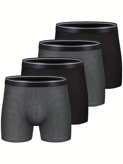 4 Stück bequeme Baumwoll-Boxershorts für Männer