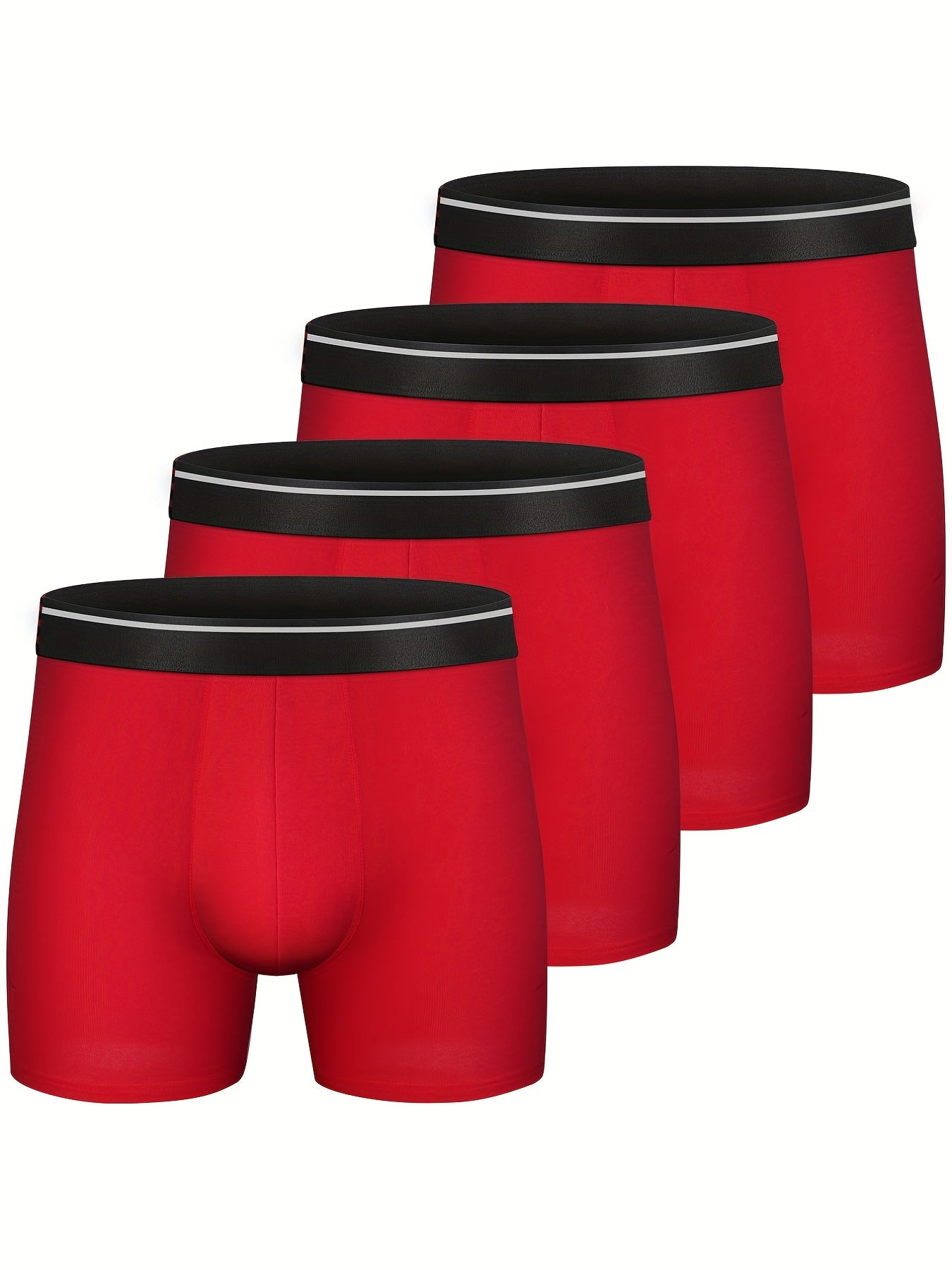 4 Stück bequeme Baumwoll-Boxershorts für Männer