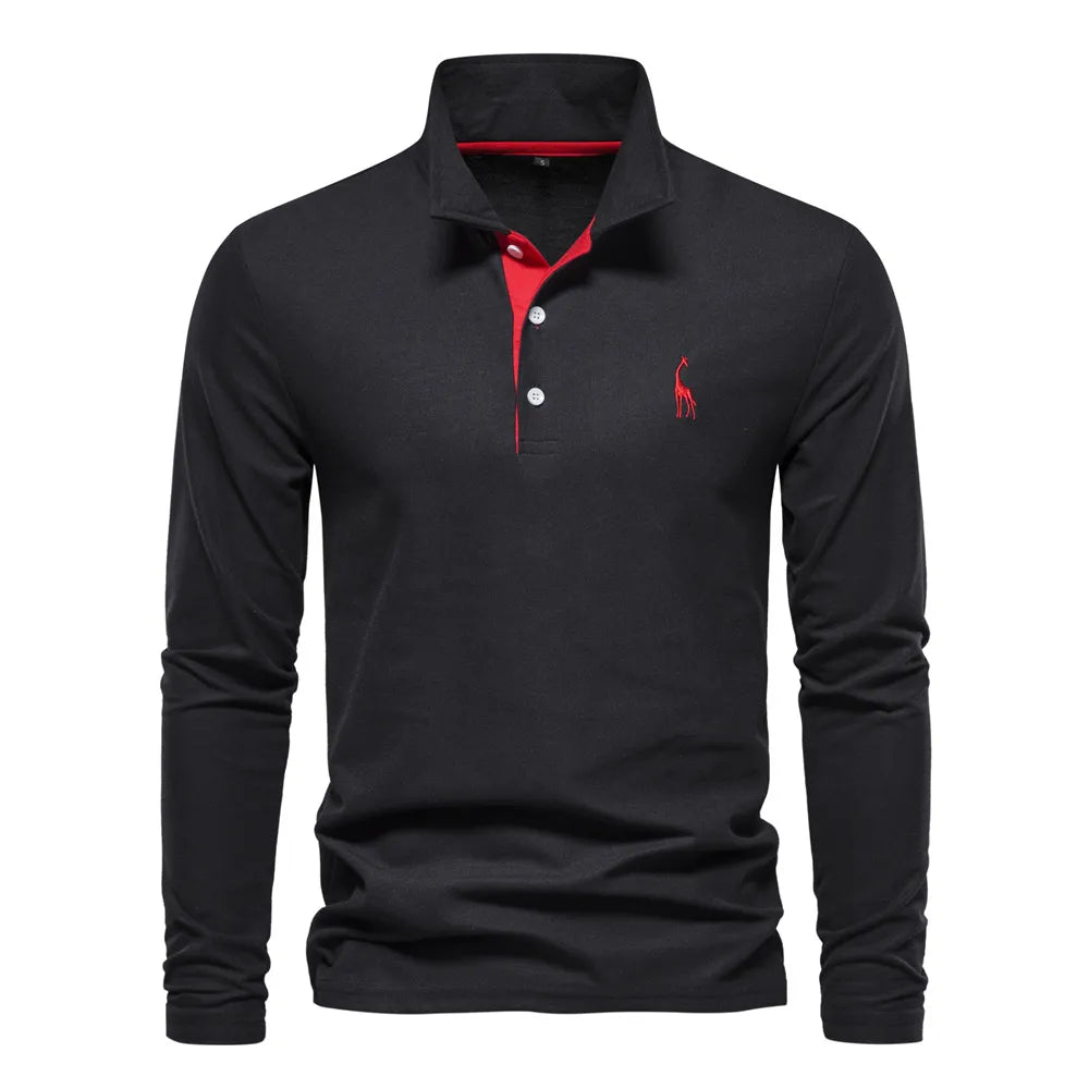 Sebastian Luxury Long-sleeved Polo für Männer