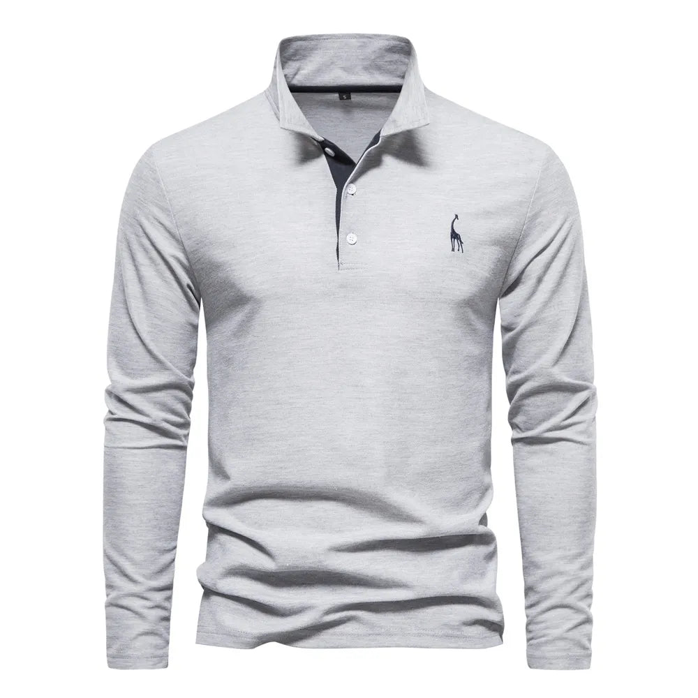 Sebastian Luxury Long-sleeved Polo für Männer